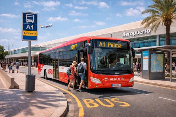 Flughafenbus auf Mallorca