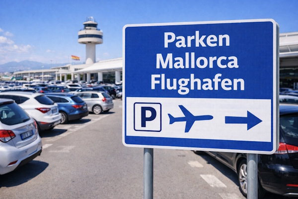 Parkplatz am Flughafen von Mallorca